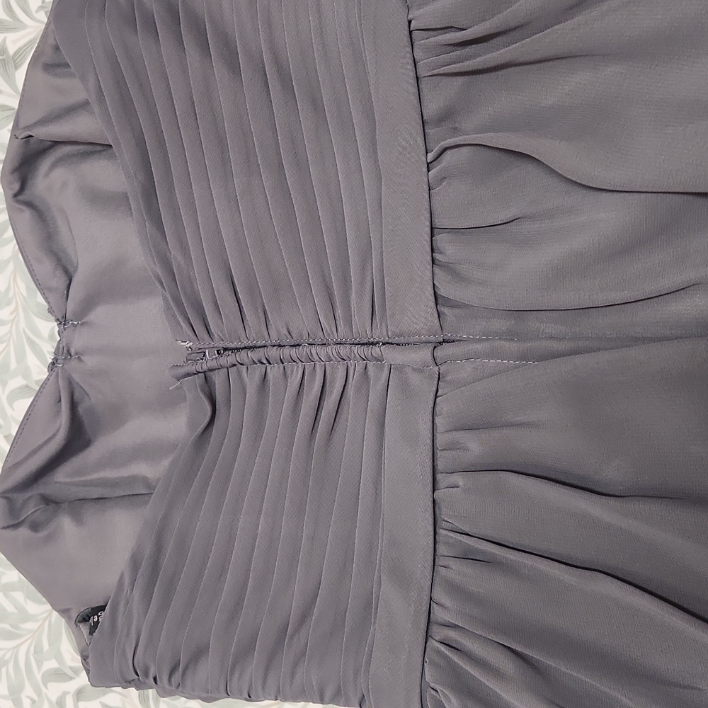 Alfred Angelo strapless chiffon dress, Charcoal, size 0 - Picture 5 of 7
